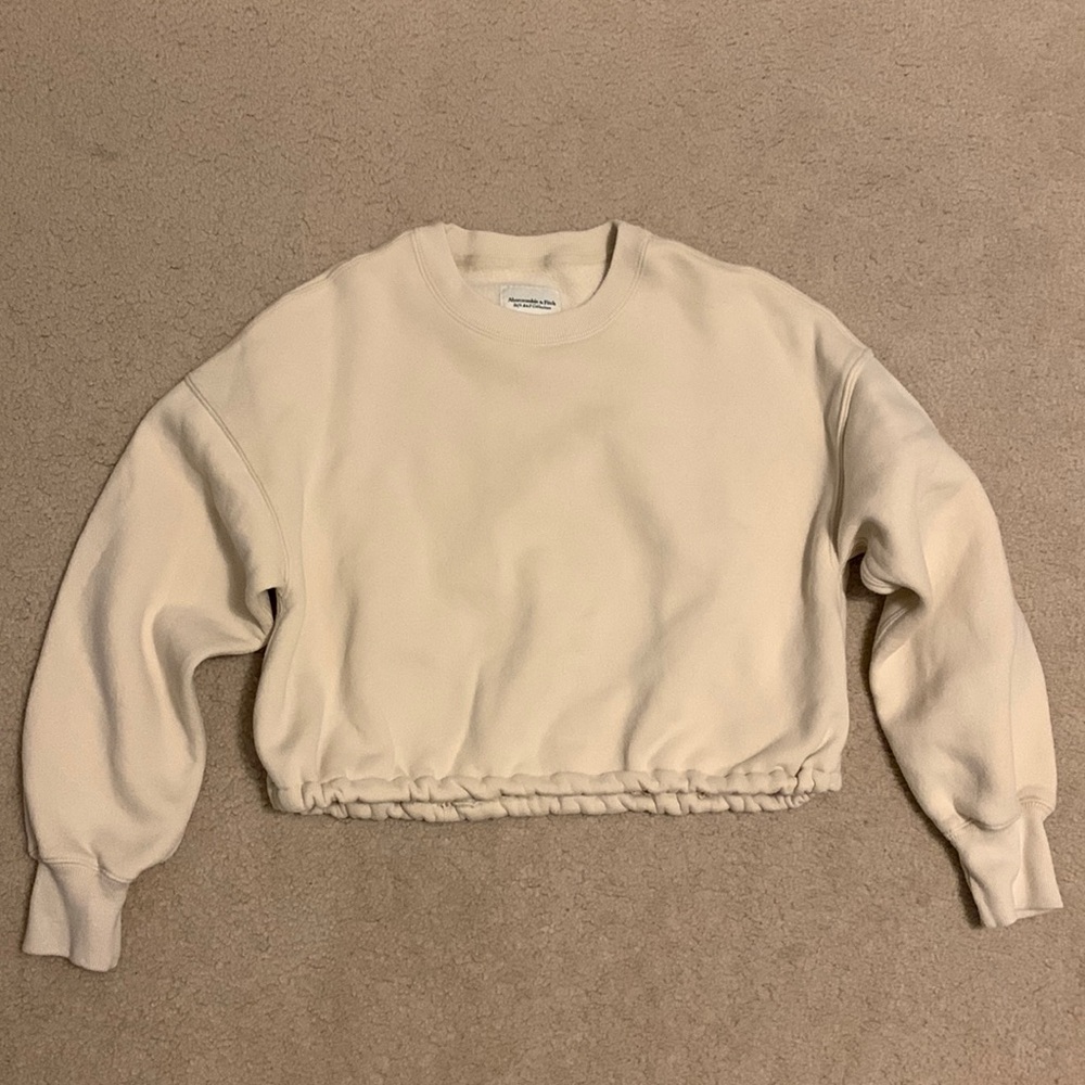 Abercrombie soft cinched crew sweatshirt